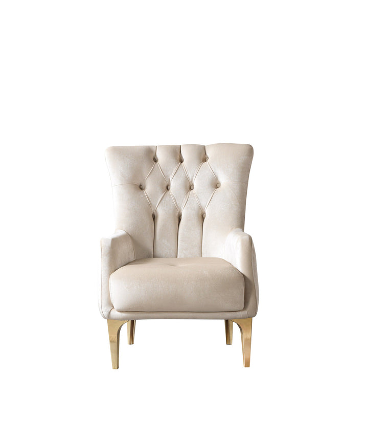 Florence Ivory Velvet Chair