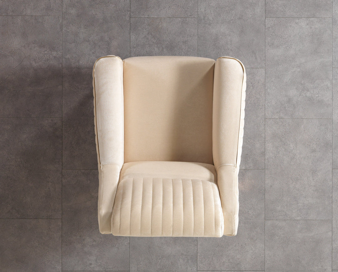 Sandra Ivory Velvet Chair