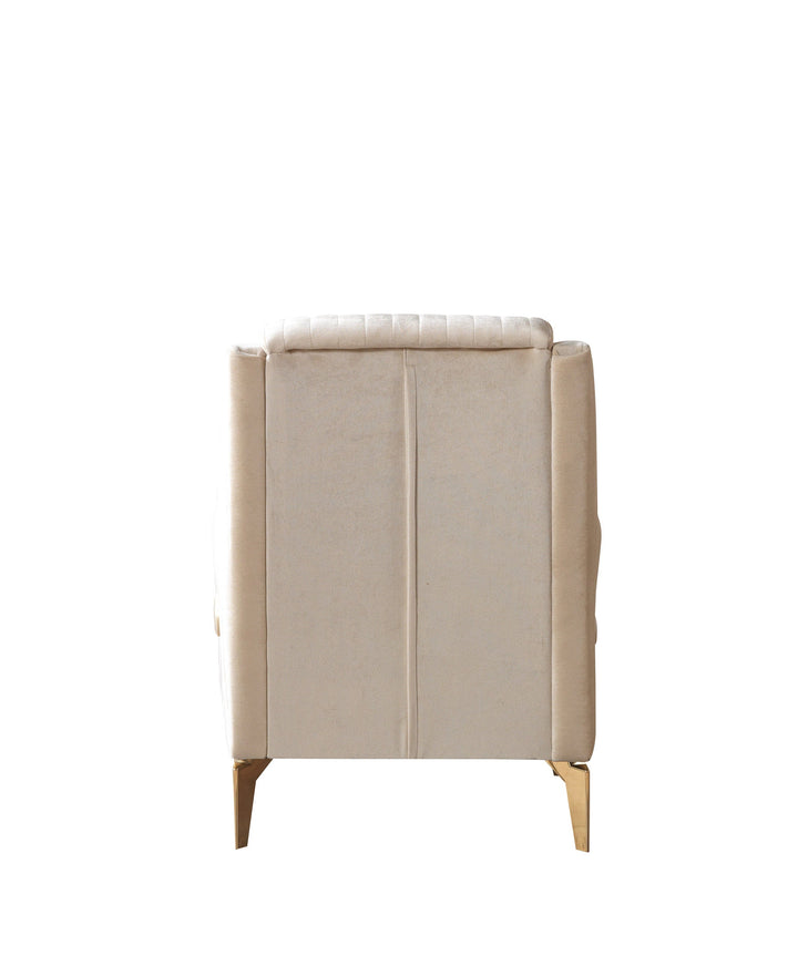 Sandra Ivory Velvet Chair