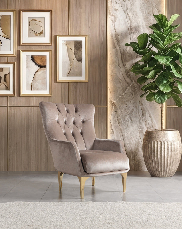 Florence Coffee Velvet Chair