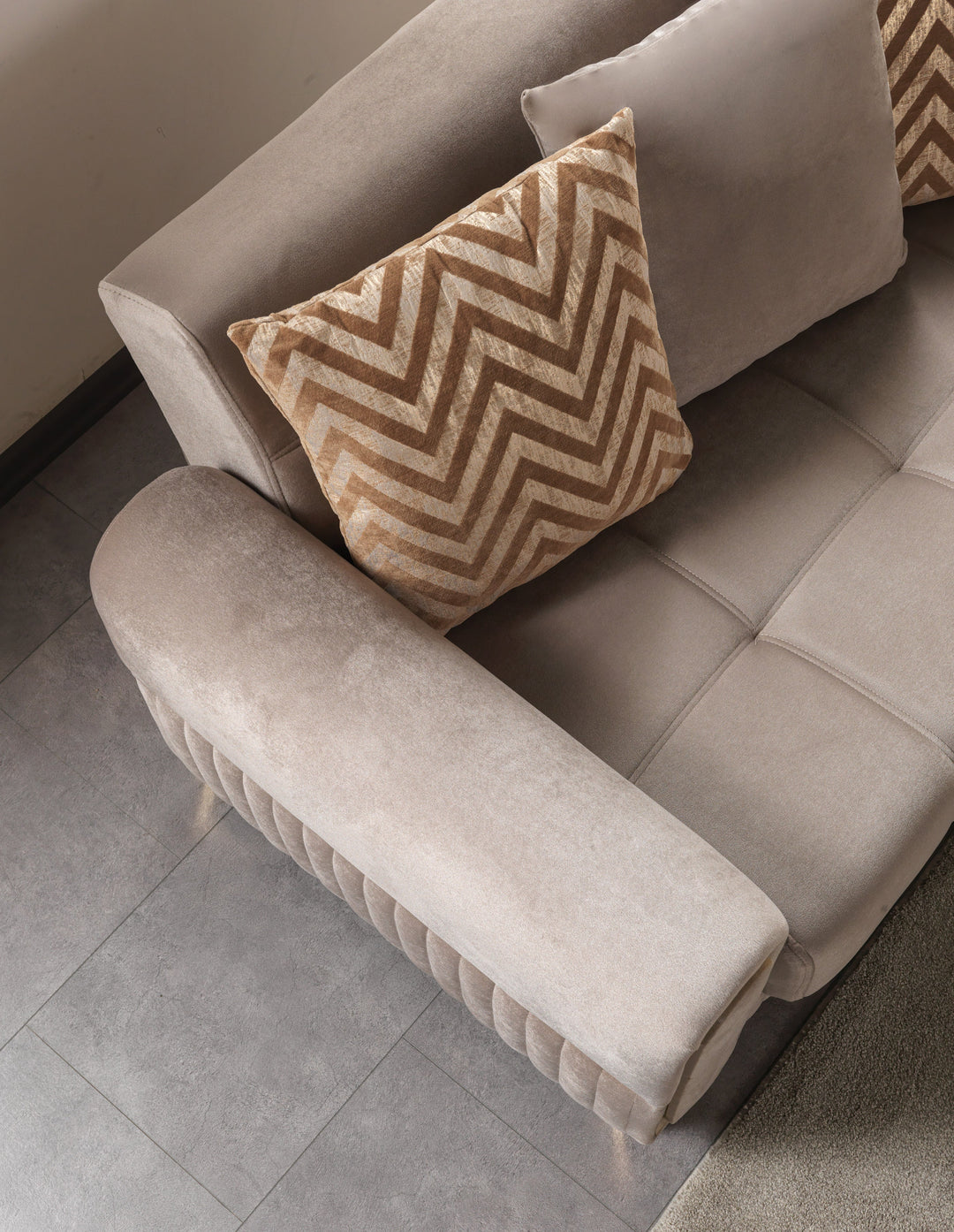 Sandra Coffee Velvet Sofa 88" &amp; Loveseat 64"