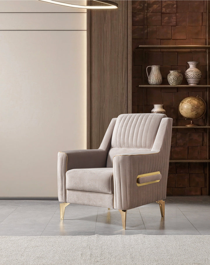 Sandra Coffee Velvet Chair