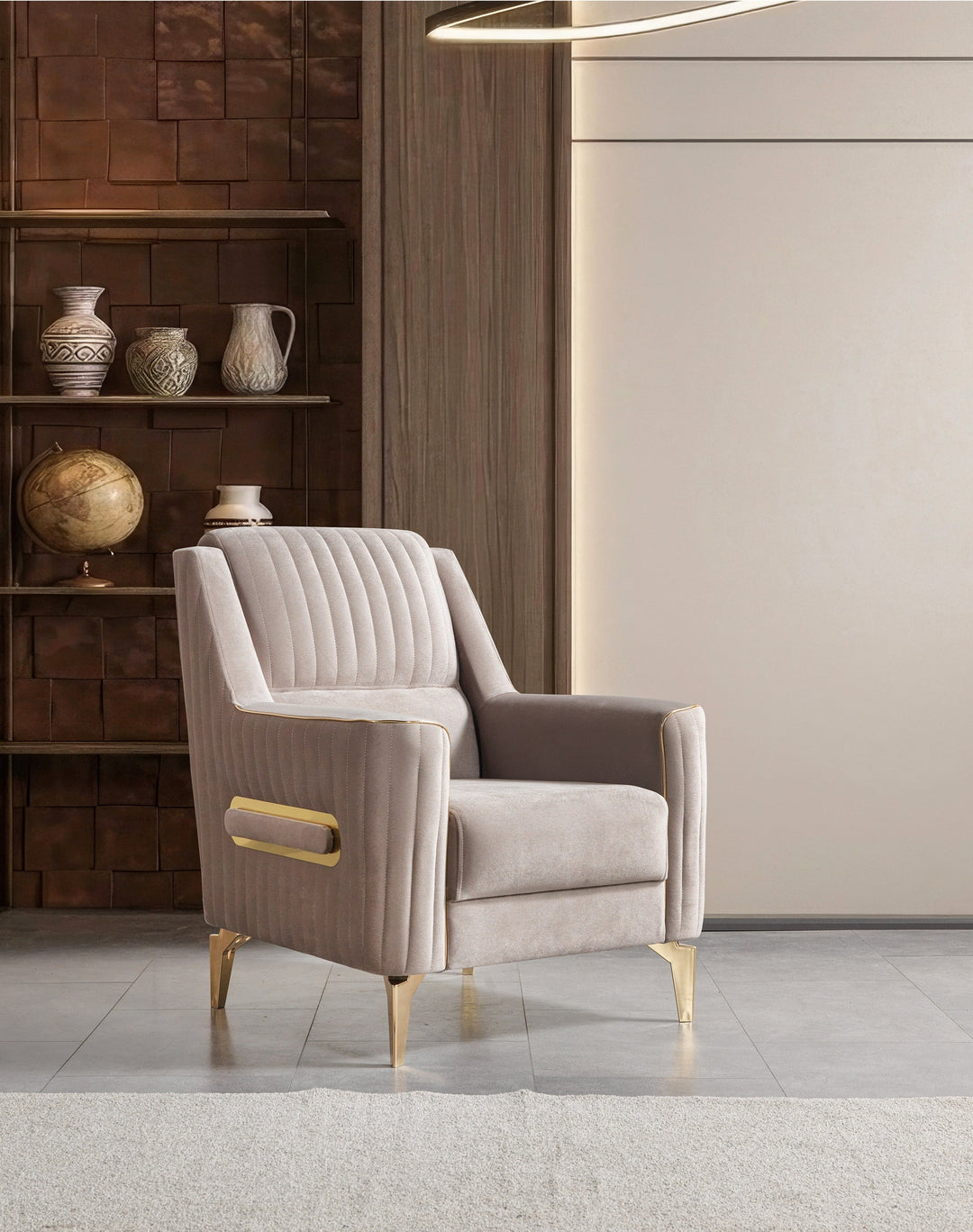 Sandra Coffee Velvet Chair