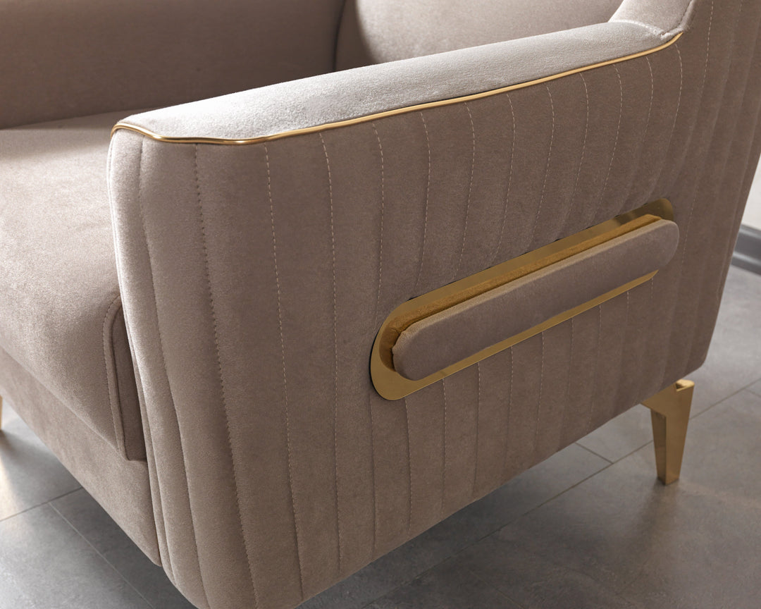 Sandra Coffee Velvet Chair