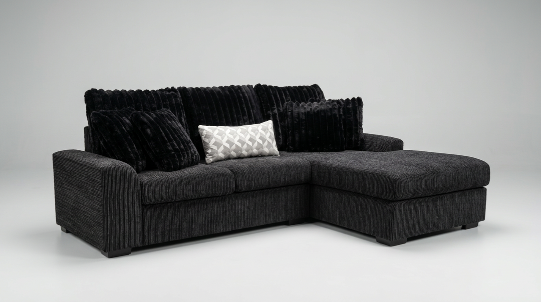 S1801 Brady Sectional 2pcs (Black)
