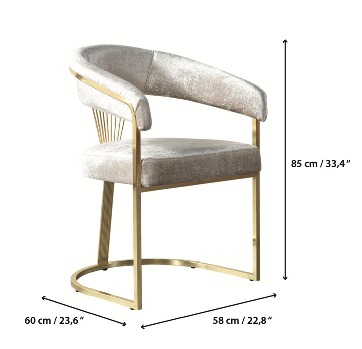 Santana Ivory Dining Chair, Set of 2