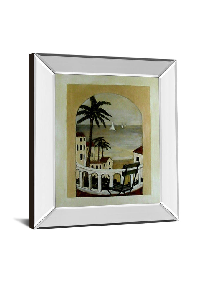 Island Hideaway By Ruane Manning - Mirror Framed Print Wall Art - Beige