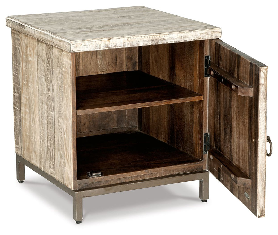 Laddford - Accent Cabinet - Shelf - Whitewash