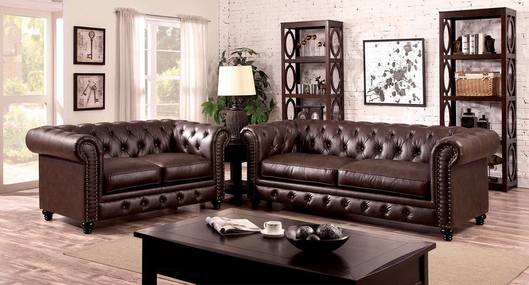 Stanford - Loveseat - Brown