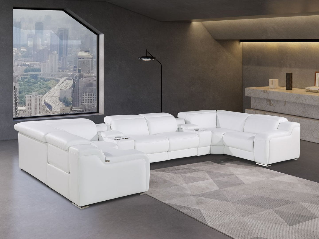 1116 - 8-Piece U-Shaped Sectional Sofa In With 4 Power Recliners & Power Headrest