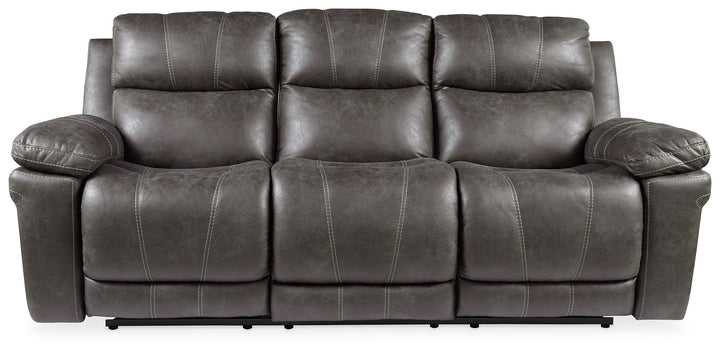 Erlangen - Dark Gray - Pwr Rec Sofa With Adj Headrest