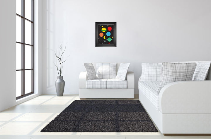 Outer Space By Ann Kelle - Framed Print Wall Art - Black