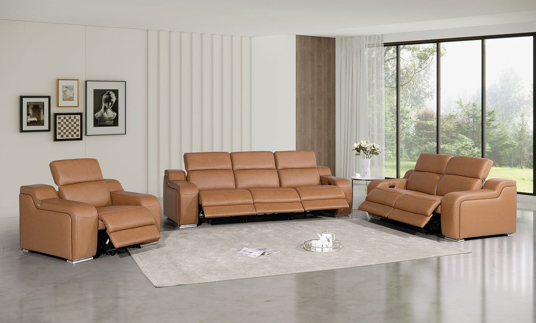 1116 - 6-Piece Modular Power Reclining Sofa, Loveseat &amp; Chair Set In With 6 Power Recliners &amp; Power Headrests