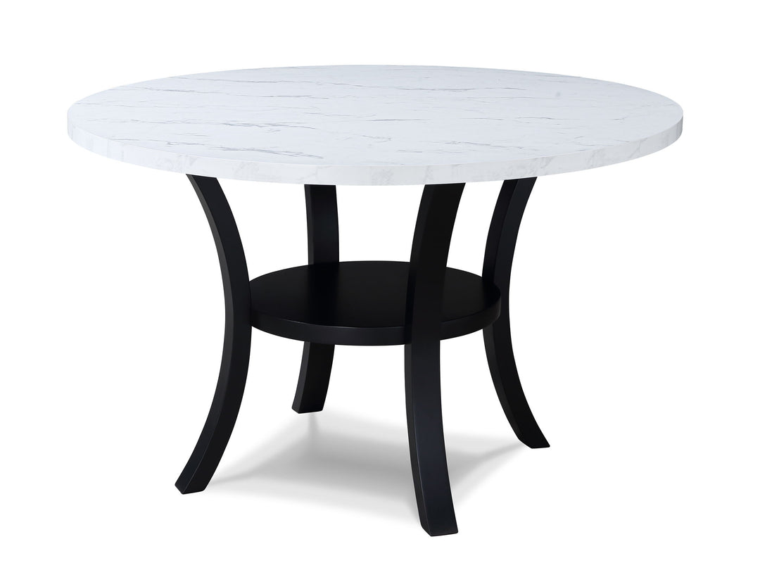 Isla - 5 Piece Dining Room Set - White / Black