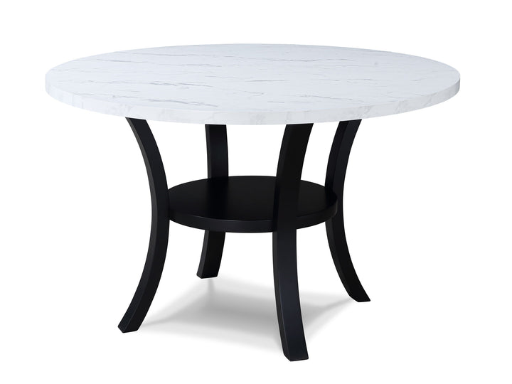 Isla - 5 Piece Dining Room Set - White / Black