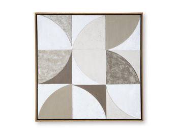 Harelman - Tan / Taupe / White - Wall Art