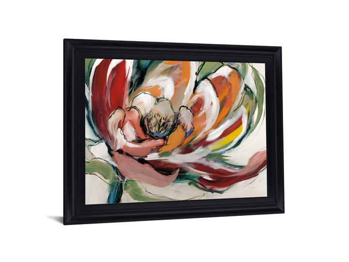 Crimson Blossom Burst - 28" x 34" Framed Wall Art