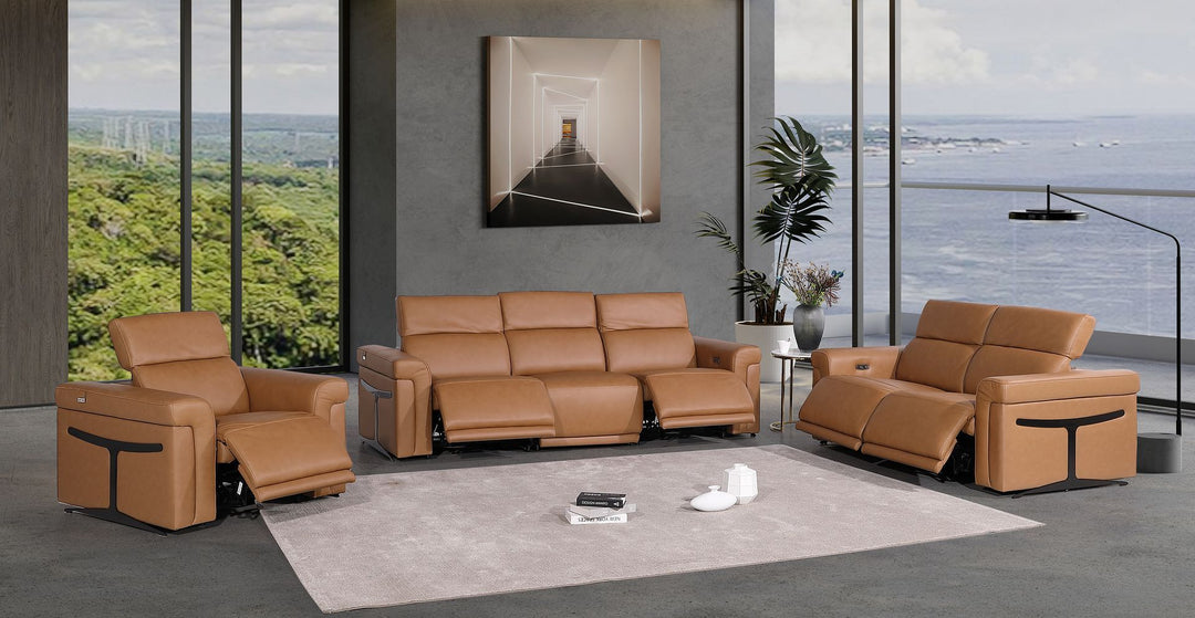 1126 - 6-Piece Modular Power Reclining Sofa, Loveseat &amp; Chair Set In With 5 Power Recliners &amp; Power Headrests