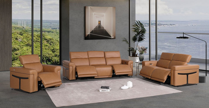 1126 - 6-Piece Modular Power Reclining Sofa, Loveseat &amp; Chair Set In With 5 Power Recliners &amp; Power Headrests