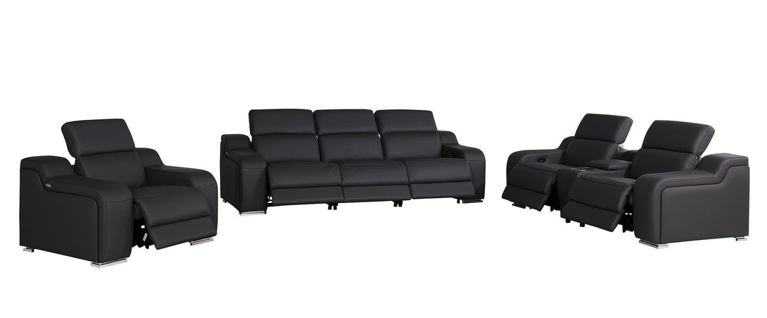 1116 - 7-Piece Modular Power Reclining Sofa, Loveseat &amp; Chair Set In With 6 Power Recliners &amp; Power Headrests
