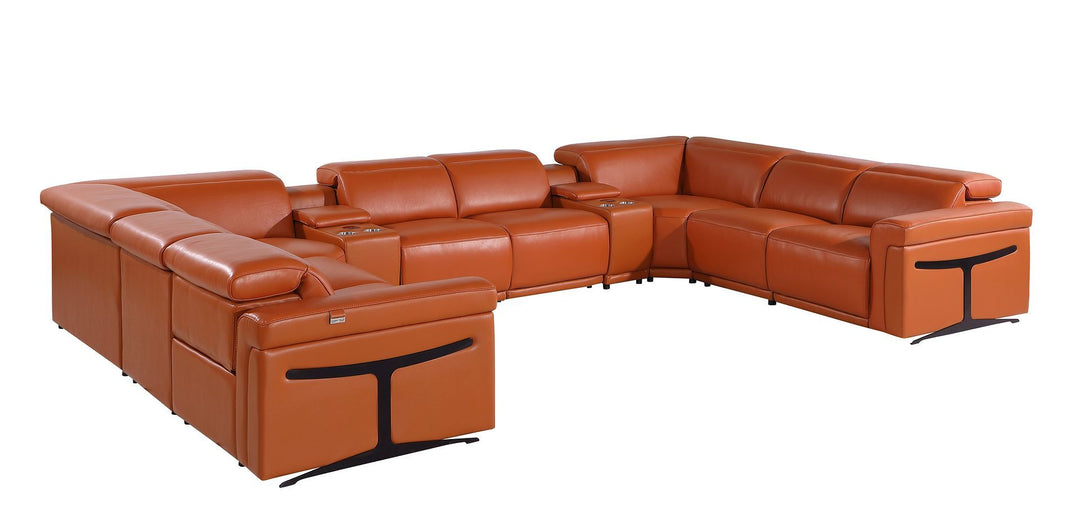 1126 - 10-Piece U-Shaped Sectional Sofa In With 4 Power Recliners &amp; Power Headrests