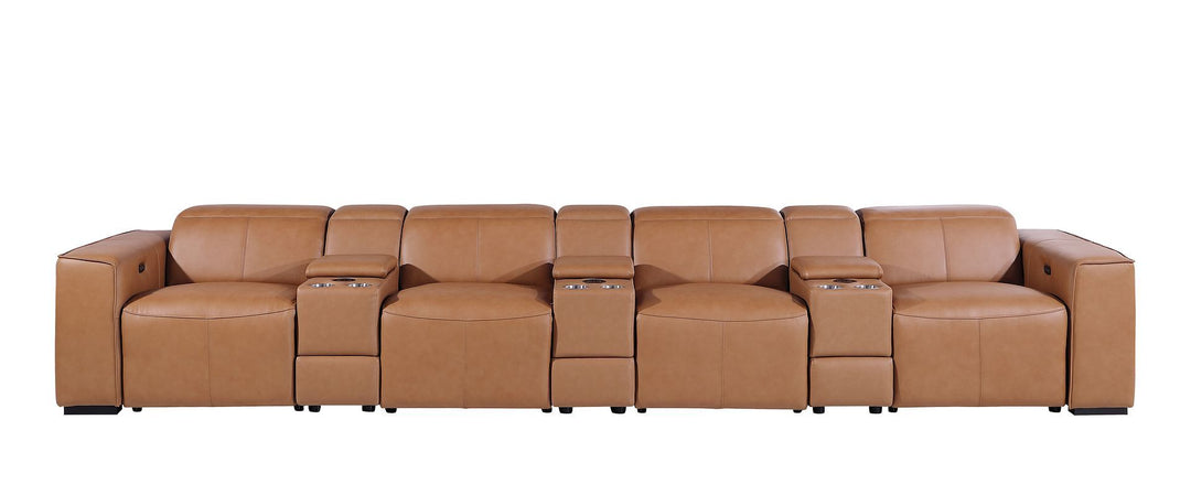 1224 - 7-Piece Modular Power Reclining Sofa In With 4 Power Recliners &amp; Power Headrests