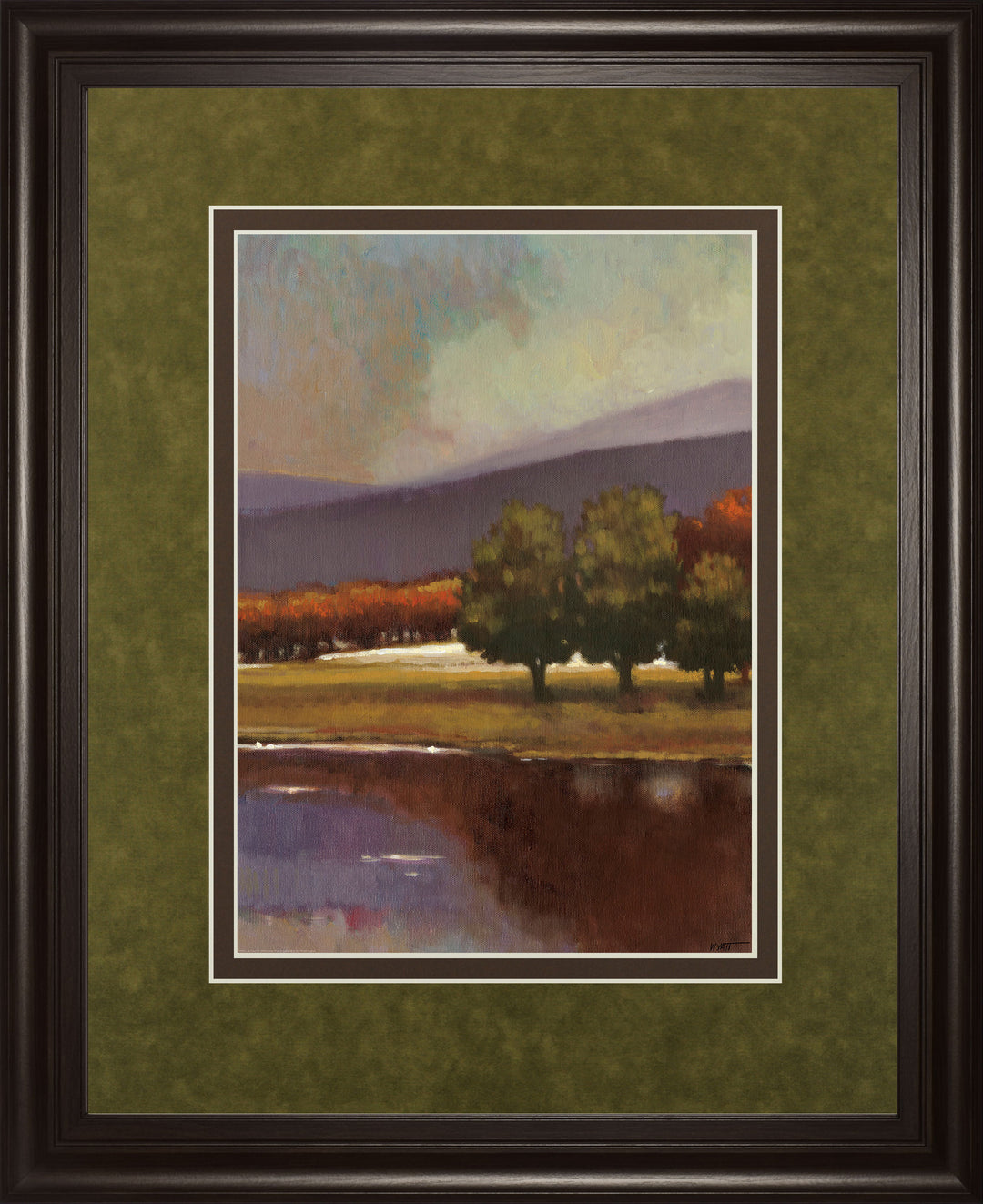 Lake View I By Norman Wyatt, Jr. - Framed Print Wall Art - Green