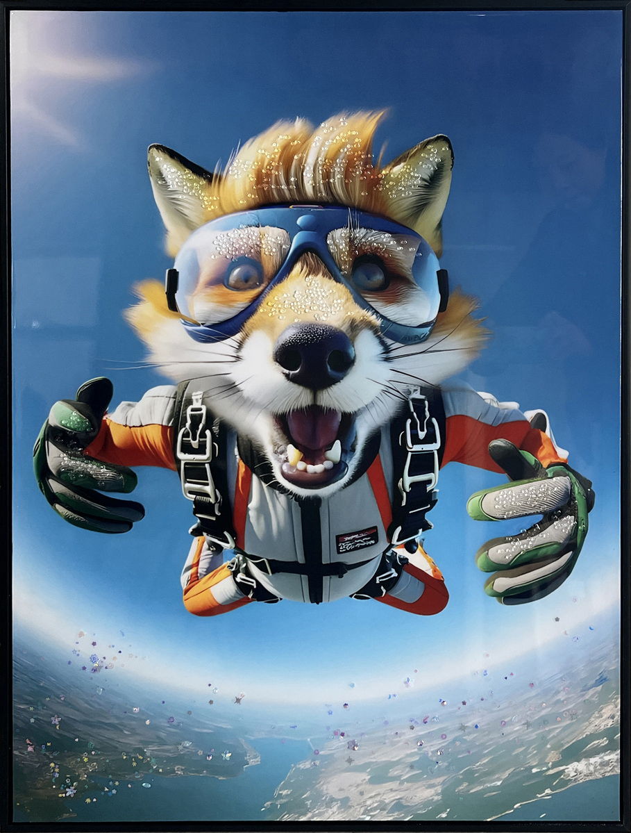 Skybound Pals I Gloss Canvas With Rocks In Frame - Blue / Orange