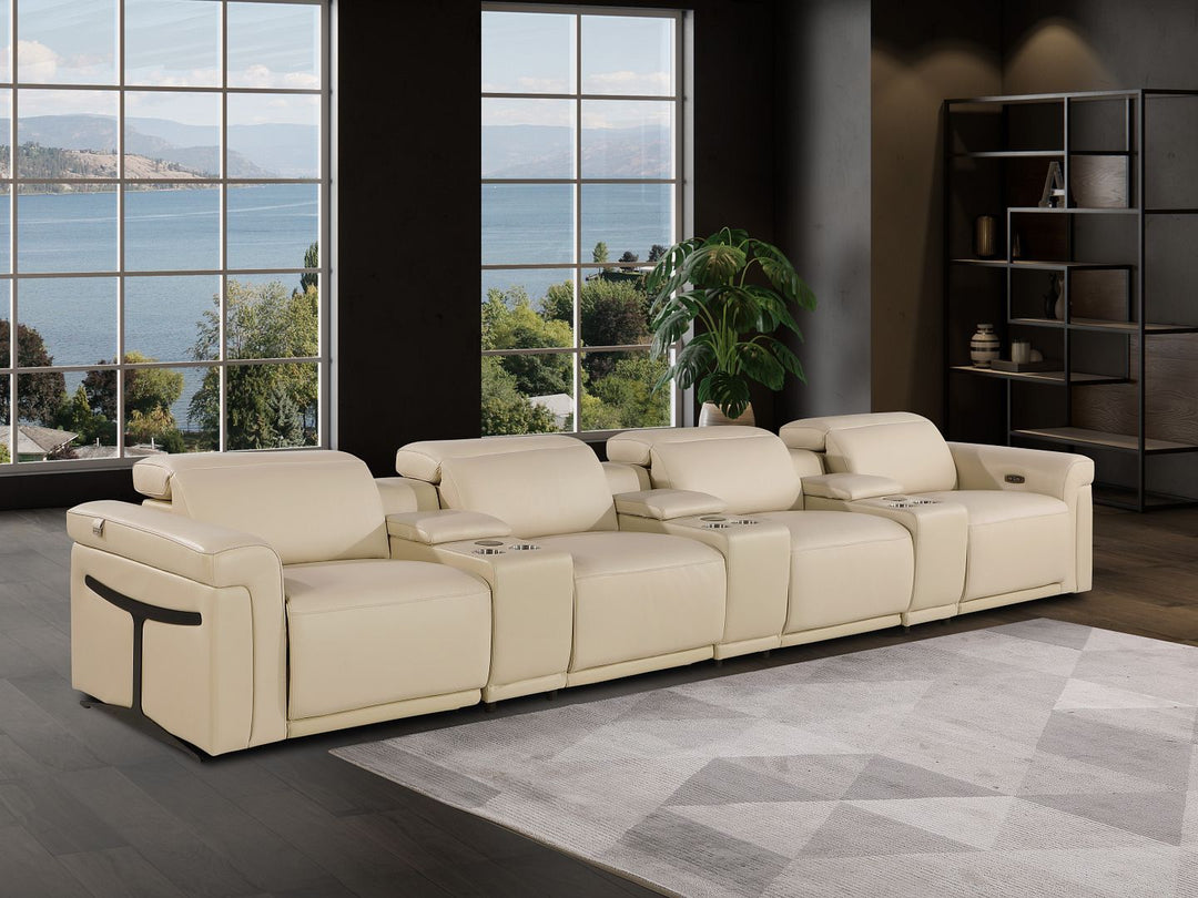 1126 - 7-Piece Modular Power Reclining Sofa In With 4 Power Recliners & Power Headrests