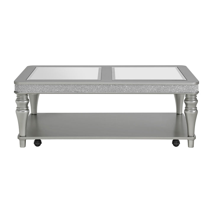 Avril - Coffee Table With Casters - Silver