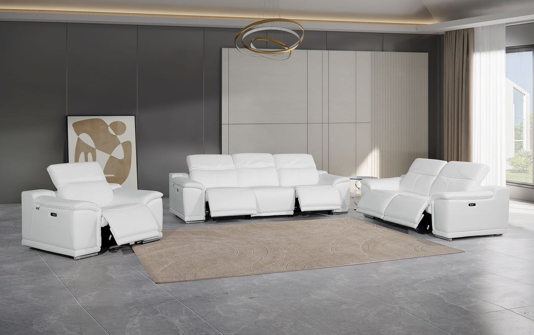 9762 - 6-Piece Modular Power Reclining Sofa, Loveseat And Chair Set With 5 Power Recliners In