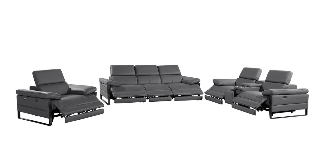 1246 - Modular Power Triple Reclining Sofa, Console Loveseat, And Chair Set With Power Headrests
