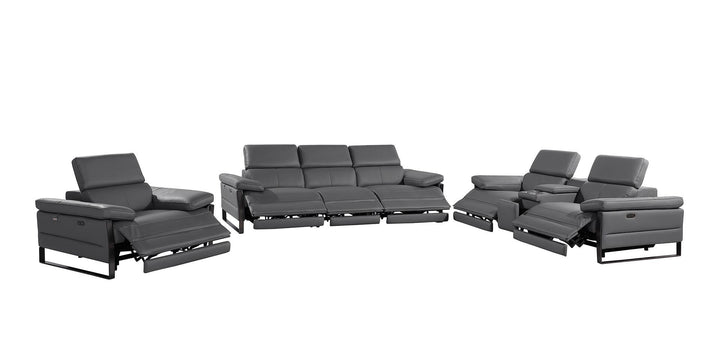 1246 - Modular Power Triple Reclining Sofa, Console Loveseat, And Chair Set With Power Headrests