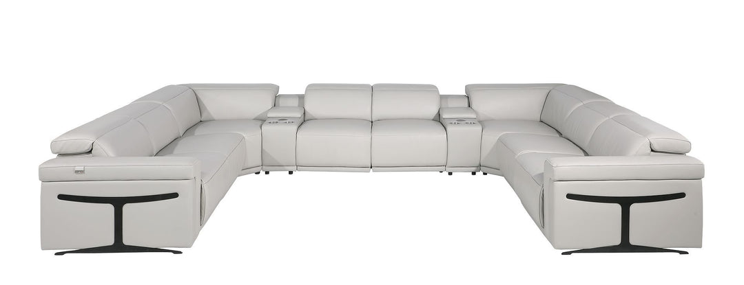 1126 - 10-Piece U-Shaped Sectional Sofa In With 4 Power Recliners &amp; Power Headrests