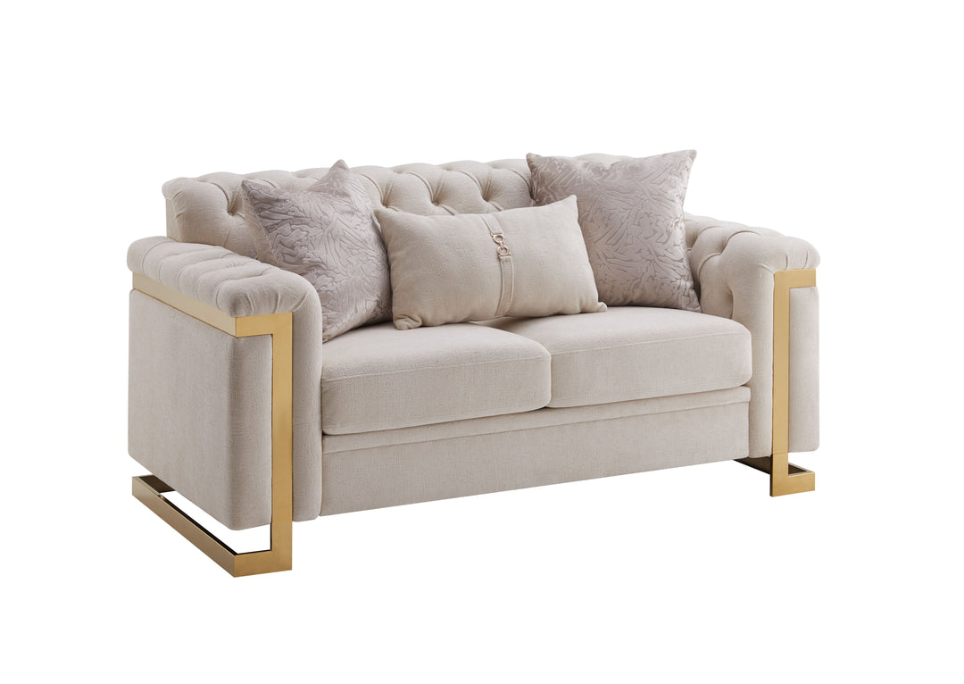 Chloe - Loveseat - Beige