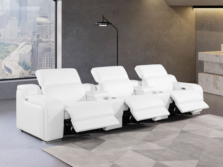 1116 - 5-Piece Modular Power Reclining Sofa In With 3 Power Recliners &amp; Power Headrests