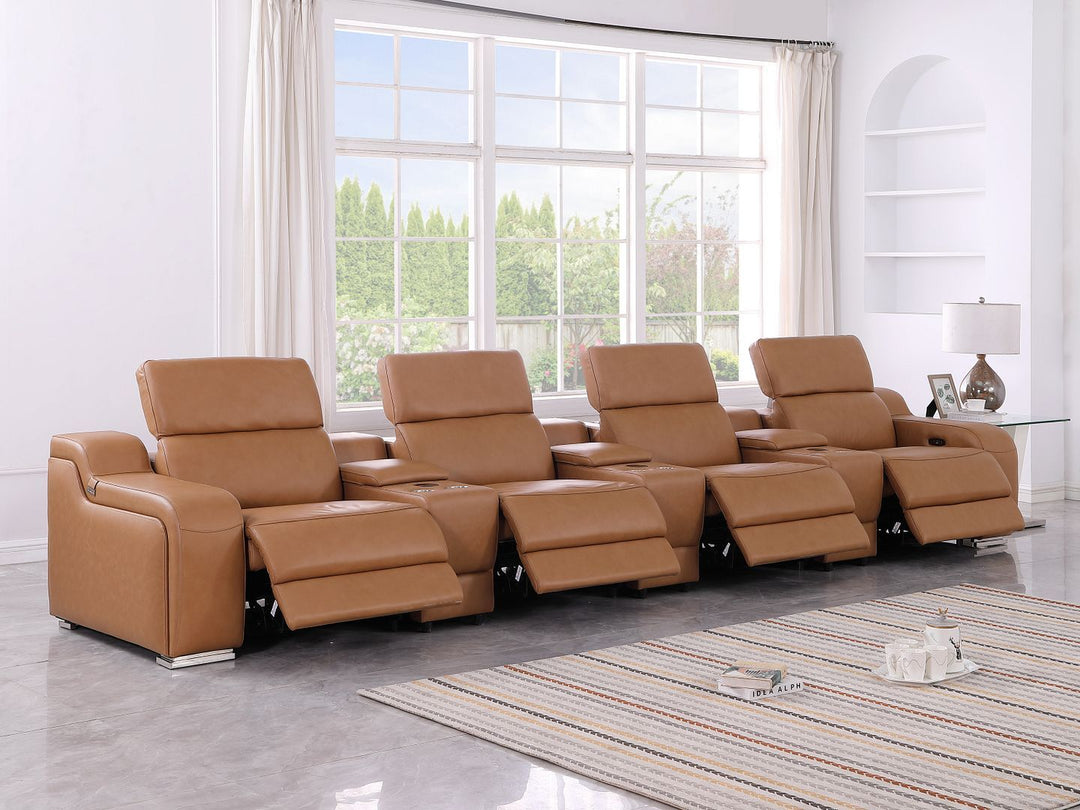 1116 - 7-Piece Modular Power Reclining Sofa In With 4 Power Recliners &amp; Power Headrests