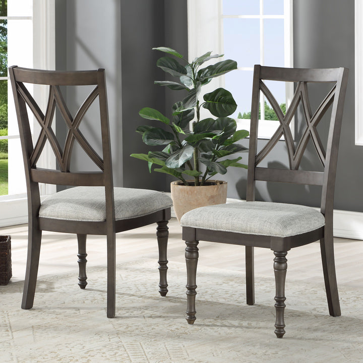 Linnett - Side Chair (Set of 2) - Dark Brown