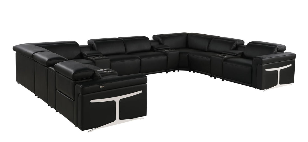 1126 - 12-Piece U-Shaped Sectional Sofa In With 4 Power Recliners &amp; Power Headrests