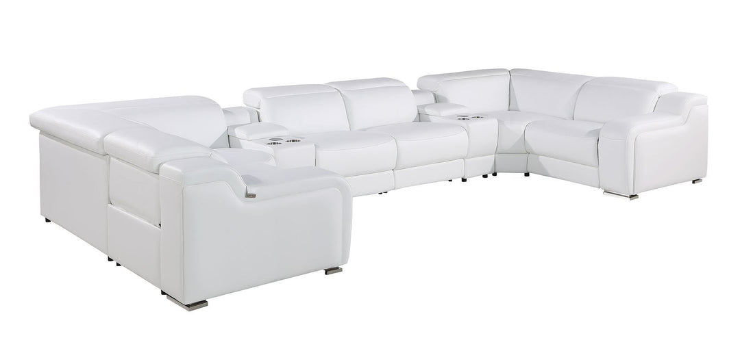 1116 - 8-Piece U-Shaped Sectional Sofa In With 4 Power Recliners &amp; Power Headrest