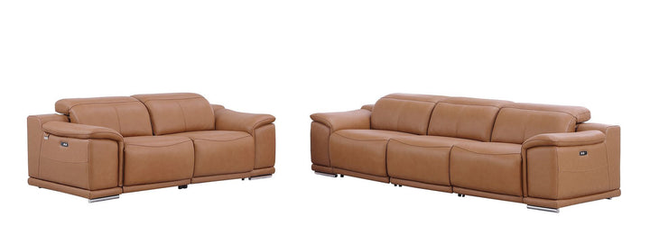 9762 - 5-Piece Modular Power Reclining Sofa And Loveseat Set With 5 Power Recliners In