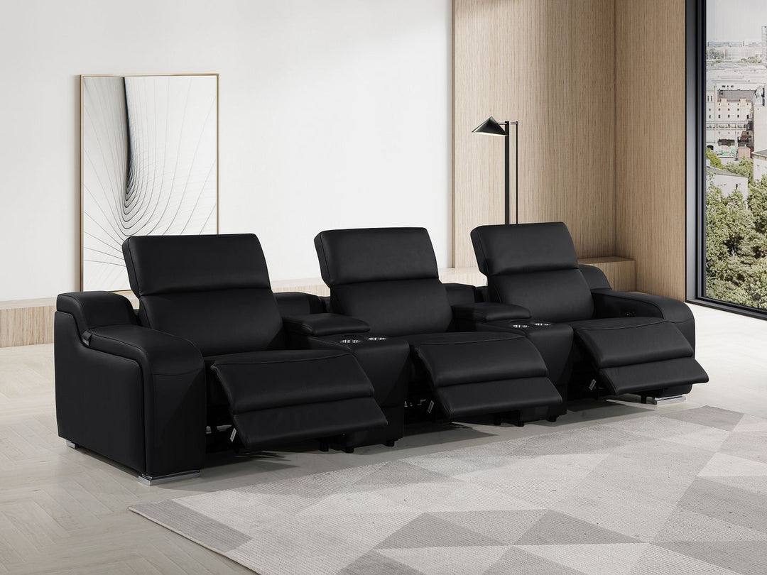 1116 - 5-Piece Modular Power Reclining Sofa In With 3 Power Recliners &amp; Power Headrests