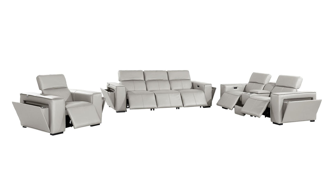 1224 - 7-Piece Modular Power Reclining Sofa, Loveseat &amp; Chair Set In With 6 Power Recliners &amp; Power Headrests