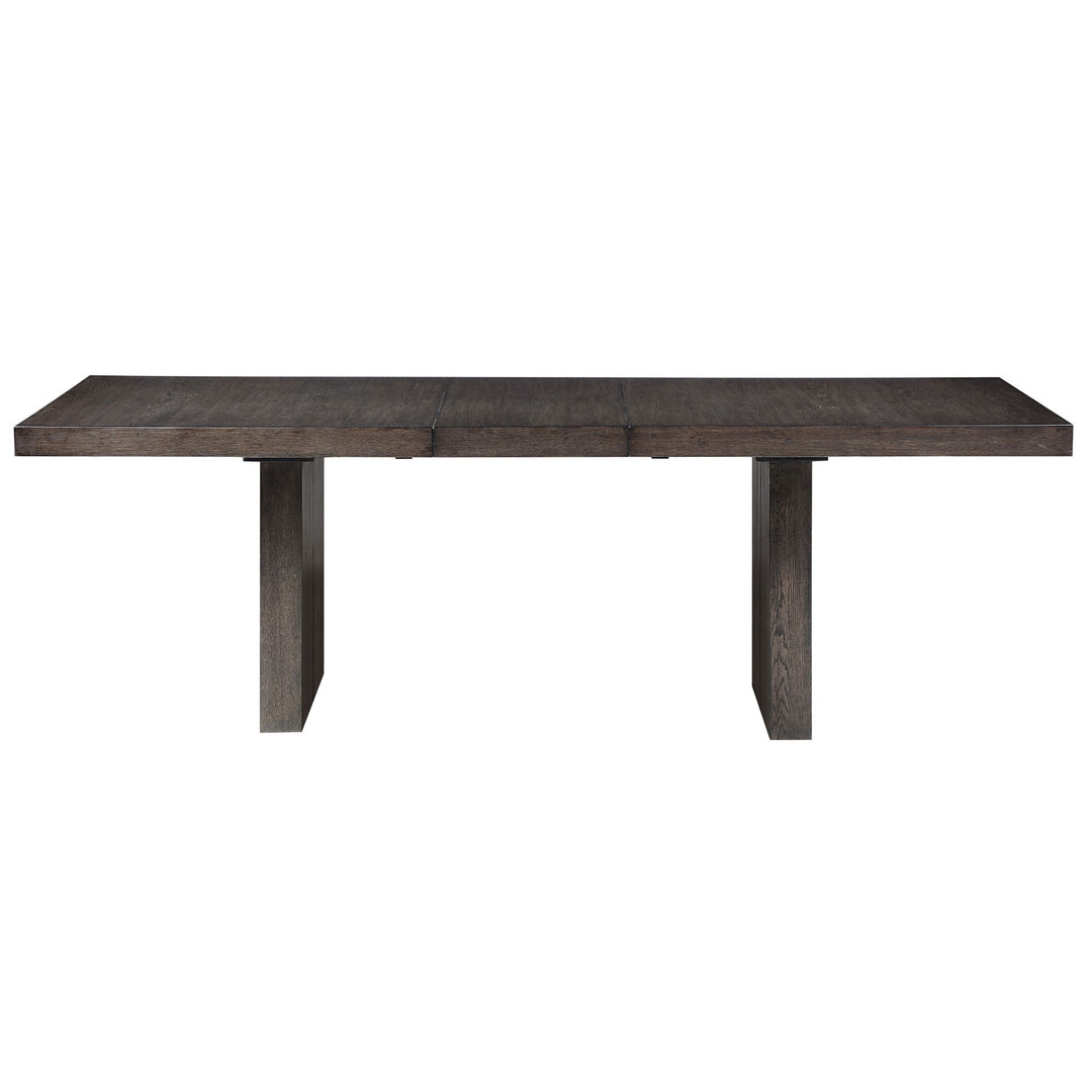 Evan - Dining Table With Leaf - Dark Brown / Black