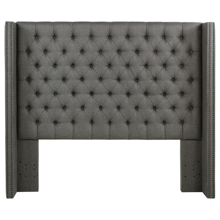 Bancroft - Upholstered Full Wingback Headboard - Gray