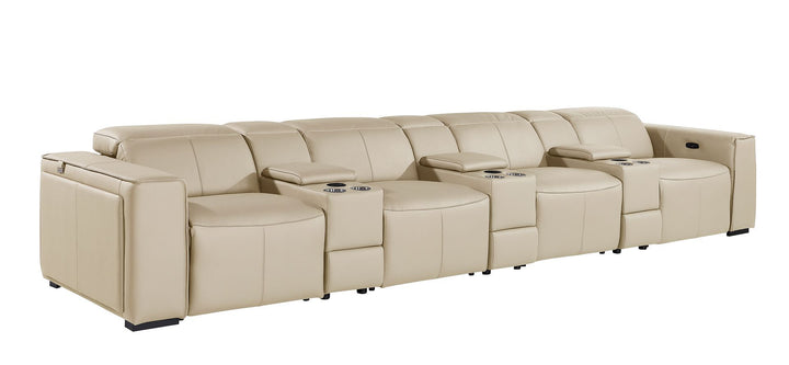 1224 - 7-Piece Modular Power Reclining Sofa In With 4 Power Recliners &amp; Power Headrests