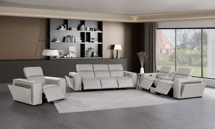1224 - 7-Piece Modular Power Reclining Sofa, Loveseat &amp; Chair Set In With 6 Power Recliners &amp; Power Headrests