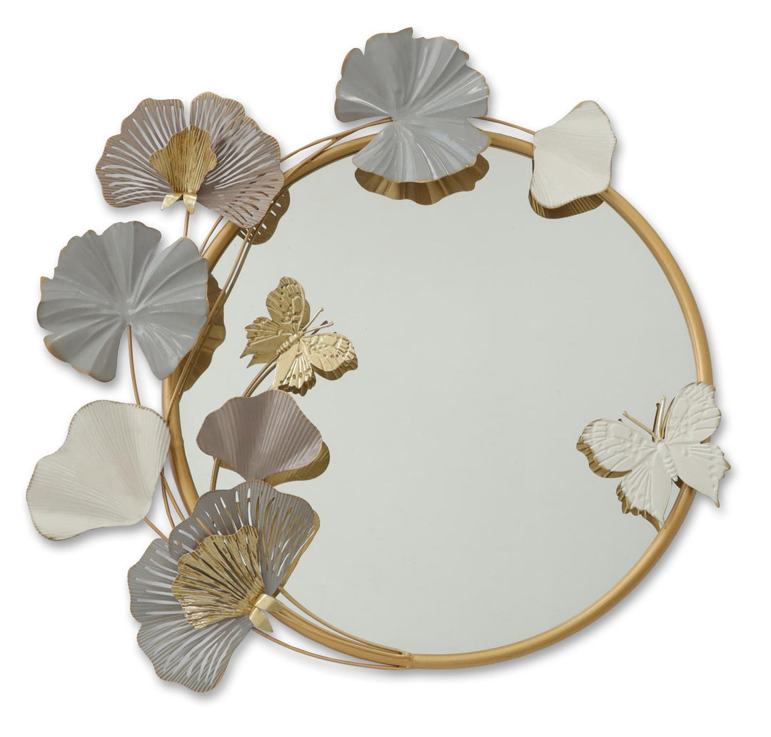 29x28 Metal Wall Mirror - Pearl Silver