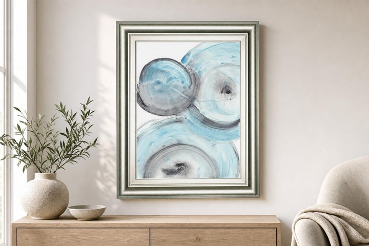 22x26 Ripple Effect IV By Ethan Harper - Light Blue