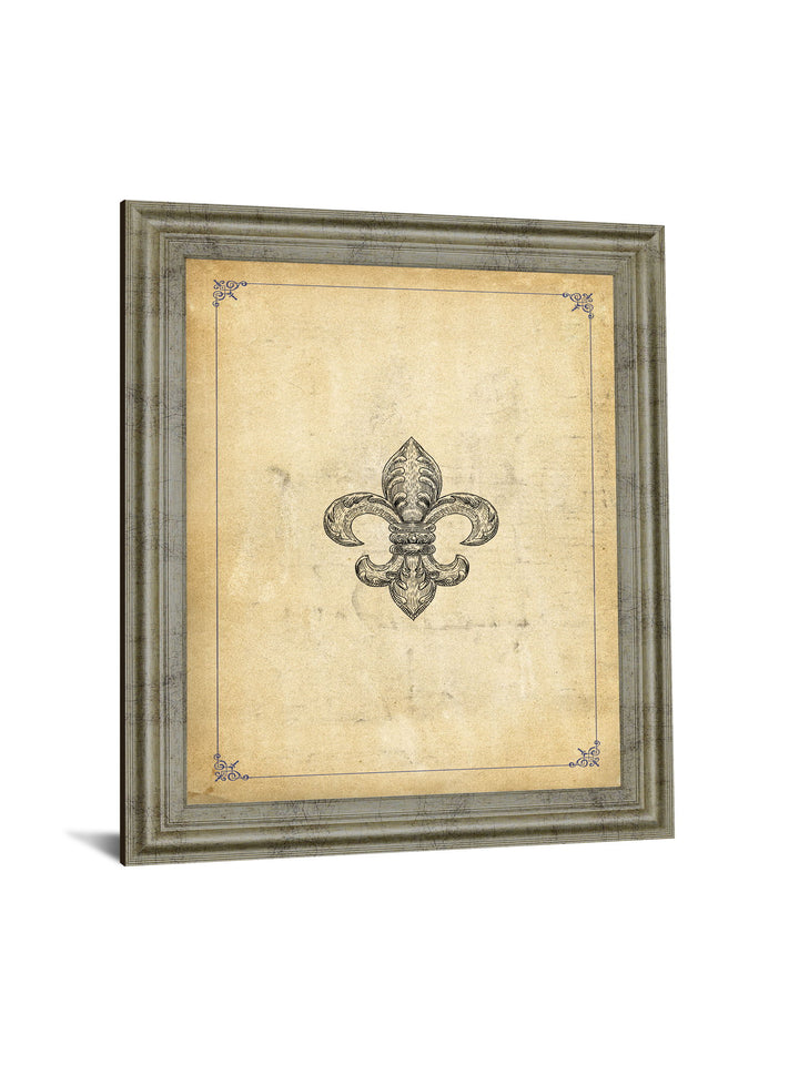 Classic Fleur Crest - 28" x 34" Framed Wall Art
